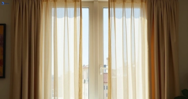 Dull dusty drapes in hemmant before professional cleaning